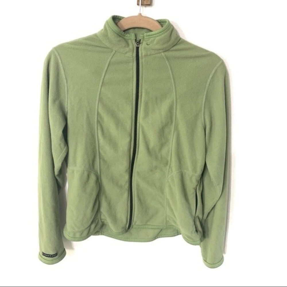 NIKE jacket 00s vintage green fleece zip up jacket womens medium - Picture 1 of 5